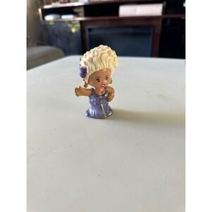 Fisher Price Little People Ru Paul Singer Diva Purple Dress Blonde Curly  EUC
